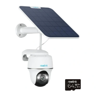 Image of REOLINK Argus PT Ultra 4K HD WiFi Security Camera with Solar Panel White, White