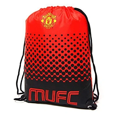 Image of Manchester United MUFC Children&#039;s Unisex Drawstring Bag, Red