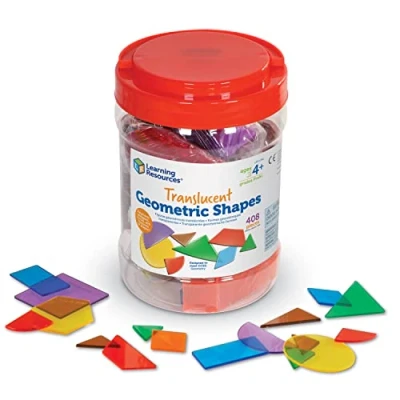 Image of Learning Resources Bucket of Translucent Shapes