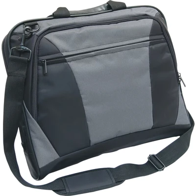Image of Monolith Nylon Laptop Messenger Bag Holds 15.4 Inch W400xD70xH320mm Black/Grey, 202564