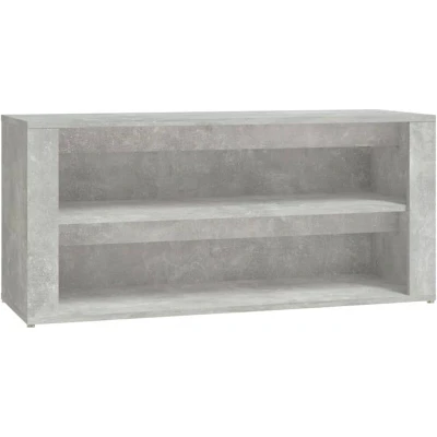 Image of vidaXL Shoe Rack Concrete Grey 100x35x45 cm Engineered Wood