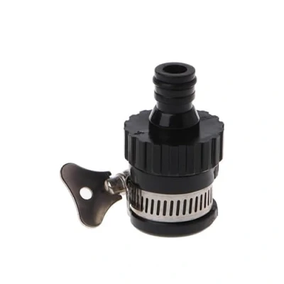 Image of Tap Connector Adapter Kitchen for Garden Water/Hose Pipe Fit Black