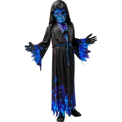 Image of Bristol Novelty 1000768S000 Blue Reaper Kids Fancy Dress, Boys, Multicolour, 5 7 Years