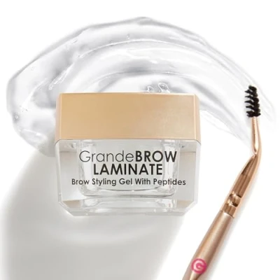 Image of Grande Cosmetics Brow Lamination Gel DIY Eyebrow Shapes, Sculpts &amp; Sets With 12 Hour Hold Conditions Nourishes For Healthier Looking Brows