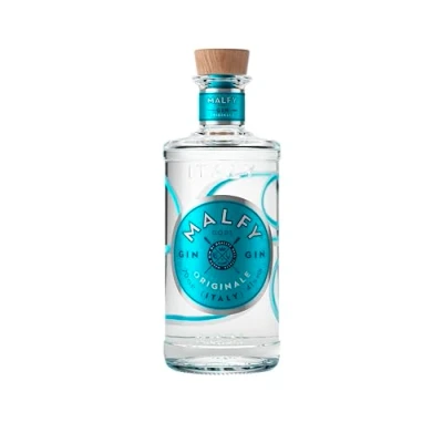 Image of Malfy Originale Italian gin Original Flavour 41% ABV 70cl Dry Style Juniper, Liquorice and Citrus notes A classic with Twist Inspired by the Amalfi Coast