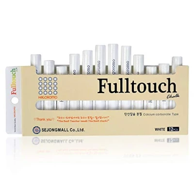 Image of Hagoromo Fulltouch Chalk (Small Package) 1Box (12Pcs) White