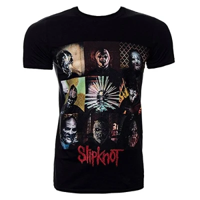 Image of Official T Shirt SLIPKNOT The Gray Chapter BLOCKS Masks XXL