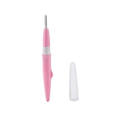 Image of Hilitand Felting Needle Punch Pen, Felt Portable Punching Pen with 3 Fine Needles Set Tool Wool Supplies DIY Crafting Felting(Pink)
