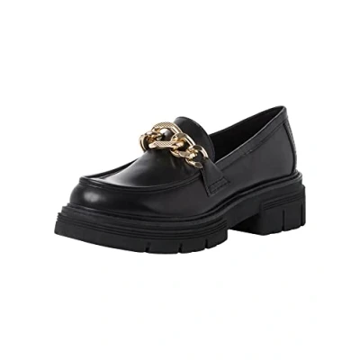 Image of MARCO TOZZI Women&#039; 2 84701 29 Loafer Flat, Black Brush, 7.5 UK