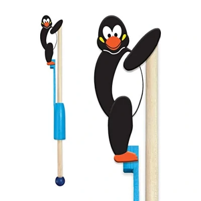 Image of Animal Acrobats Penguin from Deluxebase. A Wooden Bird Toy for Toddlers and Kids