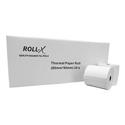 Image of White Thermal Till Roll 80 mmx53 m (Pack of 20)