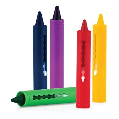 Image of 2 X First Steps Pack of 6 Baby Bath Crayons for Fun in Non Toxic Toys