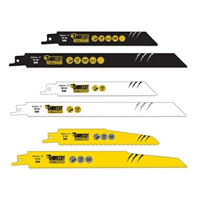 Image of 6 x SabreCut SCRSKM6 Mixed S610DF S922BF S922HF S1110DF S1122HF S1122BF Fast Wood and Metal Cutting Reciprocating Sabre Saw Blades Compatible with Bosch Dewalt Makita Many Others