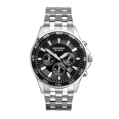 Image of Sekonda Men&#039;s Quartz Watch with Chronograph Display and Stainless Steel Bracelet