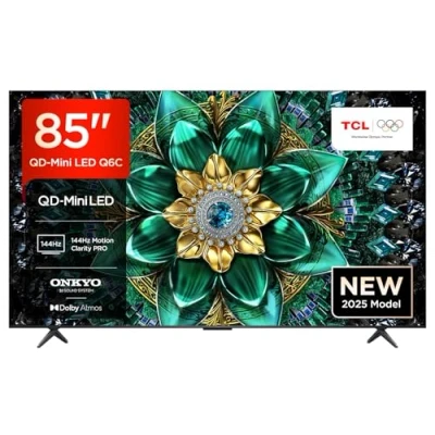 Image of TCL 85Q6C UK 85 Inch Q6C 4K Ultra HD HDR QD Mini LED Smart Google TV 2025