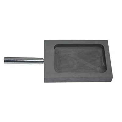 Image of LLF Gold Silver Graphite Ingot Mold Mould Crucible for Melting Casting Refining with Metal Bar (1kg (Flat))