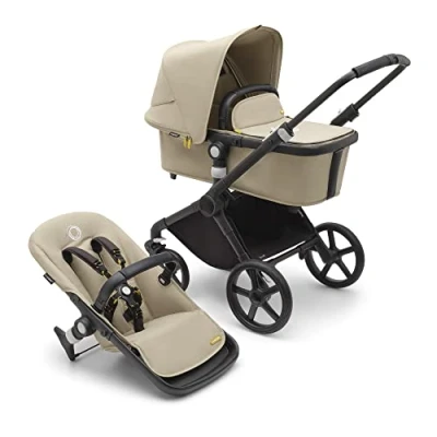 Image of Bugaboo Fox Cub complete UK BLACK/DESERT BEIGE DESERT