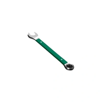 Image of QUEENYARD Fixed Head Ratchet Spanner 8mm Professional Chrome Vanadium Steel Combination Wrench
