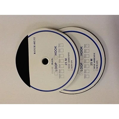 Image of 16mm Sew On Black Hook &amp; Loop Interlocking Tape x 25 Metres