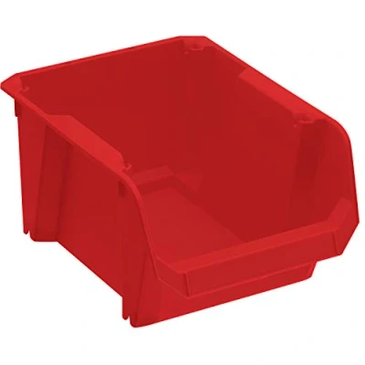 Image of Stanley STST82736 1 Storage Boxes #2 Red Impact Resistant Polypropylene Stackable Wall Mounted Ideal for of Small Items, Tools, Accessories, etc.