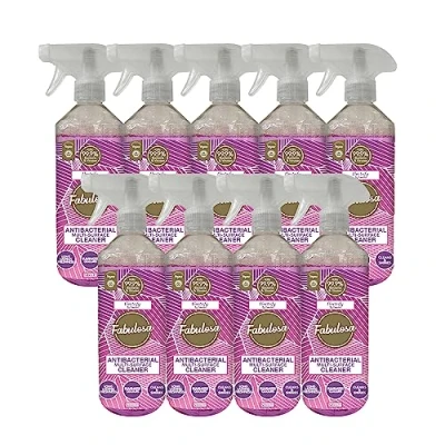 Image of Fabulosa Antibacterial Disinfectant Spray, All Purpose Multi Surface Cleaner, 500ml, 9 pack, Electrify