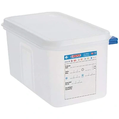 Image of Araven RBD T987 Food Container 6Ltr 6 litre (1/3 GN). 150(H) x 325(W) 176(D)mm. Pack quantity: 4, White