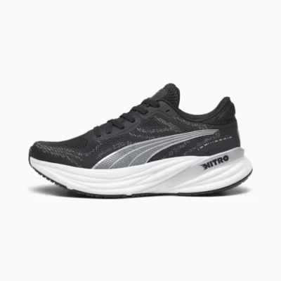 Image of Puma Magnify Nitro 2 Men&#039;s Running Shoes Size 8.5 Black, Lightweight, Breathable &amp; Cushioned