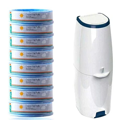 Image of 8pcs Diaper Disposal Refill Nappy Bin Liners Pails System Compatible with Angelcare