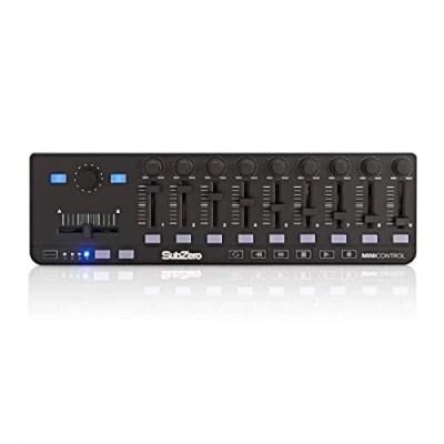 Image of SubZero Mini MIDI Controller with Knobs Buttons and Faders