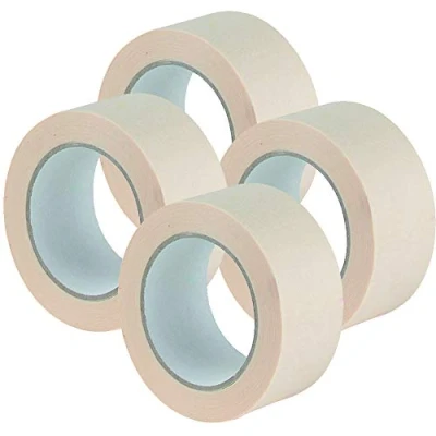Image of Right Pack Wide Masking Tape 48mm x 50m For Painting Painters Indoor &amp; Decorating (4 Rolls)