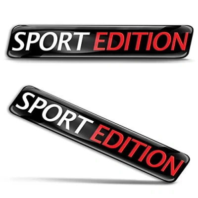 Image of Biomar Labs 2 x 3D Gel Silicone Sticker Sport Edition Badge Stickers Car Motorcycle Bicycle Window Door Laptop KS 31
