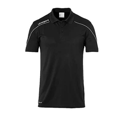 Image of Uhlsport Stream 22 Polo Shirt Black/White, X Large