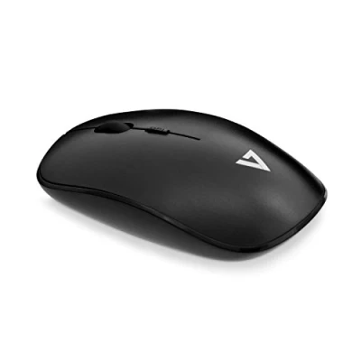 Image of V7 4 Button Black Wireless Optical Mouse with adjustable dpi MW200, MW200 1N