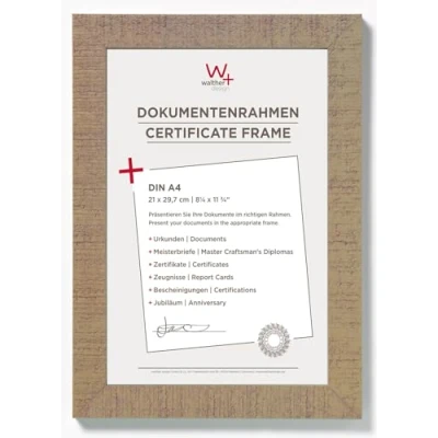 Image of walther Design Picture Frame Beige 21 x 29,7 cm (DIN A4) Home Wooden HO130C