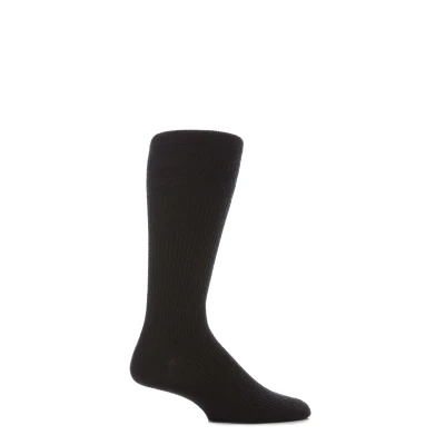 Image of 1 Pair Black Mid Calf Wool Softop Socks Men&#039;s 6 11 Mens HJ Hall