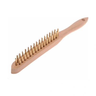 Image of Faithfull 680/B2 Brass Wire Scratch Brush 2 Row FAI680B2