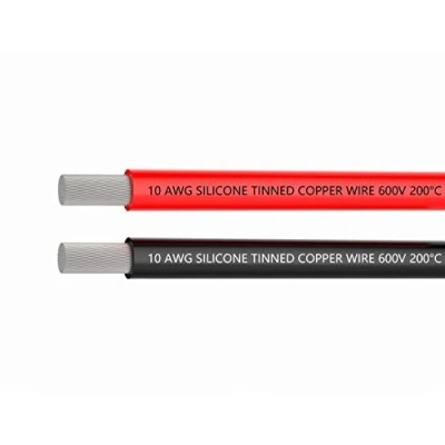 Image of TUOFENG 5.3mm² Electrical Wire Battery Cable 3 Meter [1.5 m Black and 1.5m Red]10 AWG Silicone Tinned Copper High Temperature Resistance,Solder Through Quickly