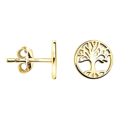 Image of SOFIA MILANI Women&#039;s Earrings 925 Silver Gold Plated Tree Stud Earring E2197