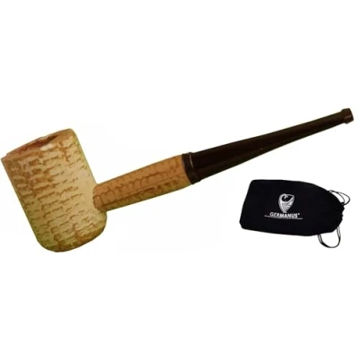 Image of GERMANUS Original Corncob Pipe Premium Classic Straight Tobacco incl. Bag, Sailor