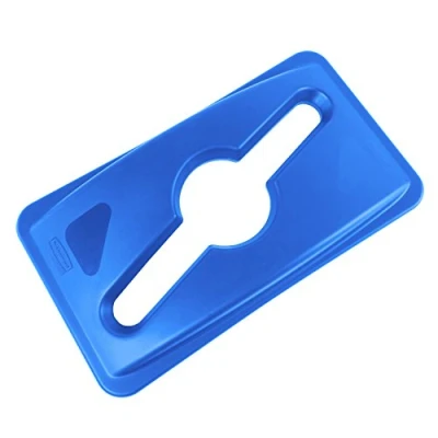 Image of Rubbermaid Commercial Products Slim Jim Mixed Recycling Lid Blue 1788372