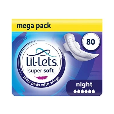 Image of Lil Lets Super Soft Ultra with Wings, Unscented, 80 Count