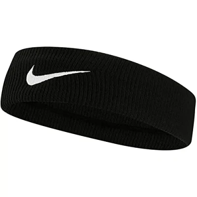 Image of Nike Performance Elite Headband Ear warmers, Size: One Size, Black/white
