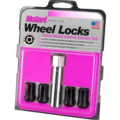Image of 25354SU Wheel Lock Nuts TUNER Black M12 x 1,25, cone seat, Overall length 31,5 mm, Hex size 21mm, Key diameter 20,2 mm