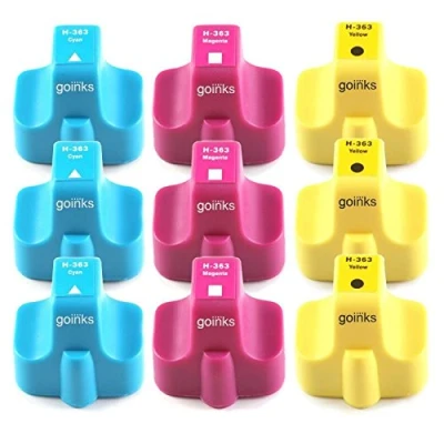 Image of Go Inks 3 Compatible C/M/Y Sets to replace HP 363 Colour Printer Ink Cartridges (9 Inks) Cyan, Magenta, Yellow Compatible/non OEM for Photosmart Printers
