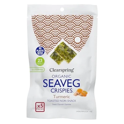Image of Clearspring Organic Seaveg Crispies Multipack (1, Turmeric)