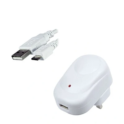 Image of Mr.Gadget Solutions® Fast Charger 2.1 amp for Accelerated Charging, UK (for Kindle Fire tablets and e readers) Includes White usb 2.0 Micro Cable