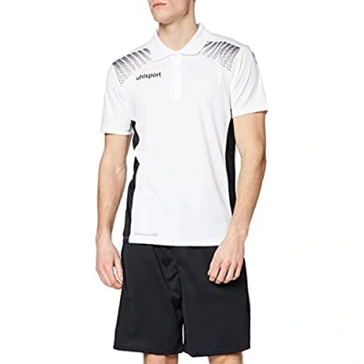 Image of Uhlsport Men Goal Polo Shirt Men&#039;s T White/Black, 2XL