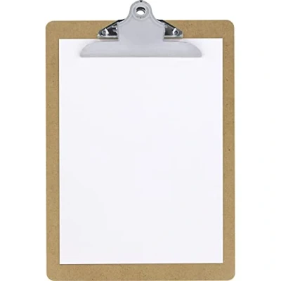 Image of Grafoplás 1550749. Clipboard with Jumbo Clamp, A4, Wood, Round Edges