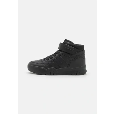 Image of Geox Perth BOY Hightop trainers for kids, Size: 2.5, Black Imitation leather/ textile