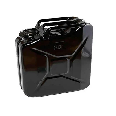 Image of Opticare 20 Litre Black Metal Jerry Can (UN Approved, GS/TUV Certification)
